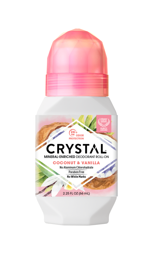 Crystal Deodorant | & Vanilla | Mineral Salt Deodorant | Natural Deodorant | Roll-On | CRYSTAL™ Essence Roll-On - Coconut & Vanilla – CRYSTAL™ Deodorant